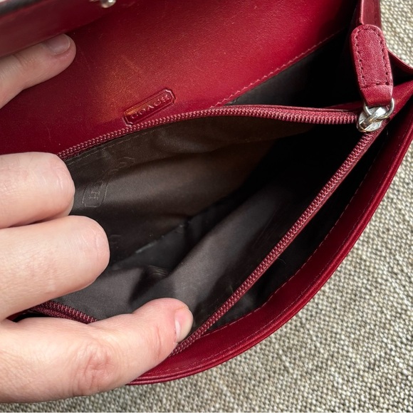 Coach Cherry Red Leather Clutch/Wallet - Picture 6 of 12